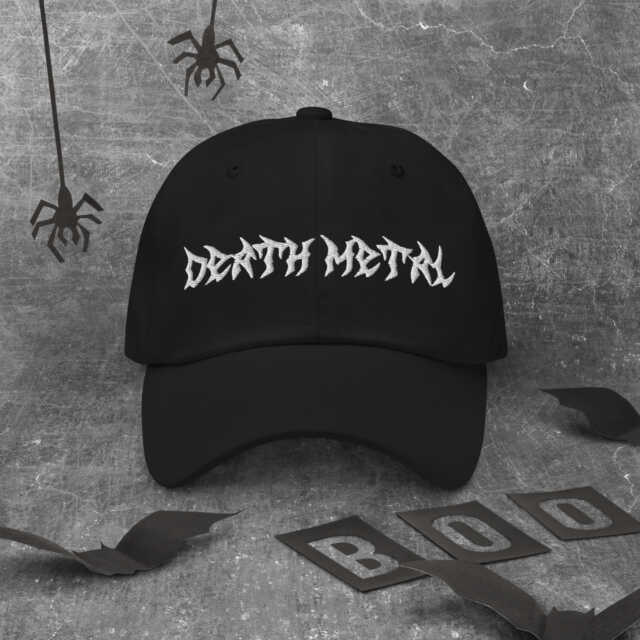 classic cap (dad hat) “death metal” embroidered type